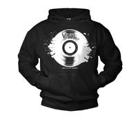 Sweat à capuche VINTAGE RECORD noir homme L L