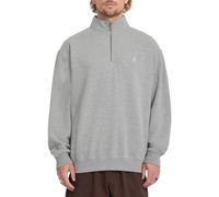 Sweat À Capuche Volcom Single Stone Zippé Quart De Zip - Gris Mélangé
