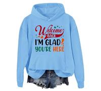 Sweat à capuche Welcome Back I'm Glad You're Here Welcome Back I'm Glad You're Here, Bleu (Carolina blue), S