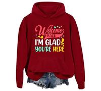 Sweat à capuche Welcome Back I'm Glad You're Here Welcome Back I'm Glad You're Here, bordeaux, S
