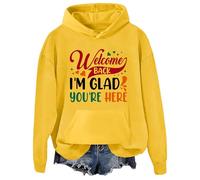 Sweat à capuche Welcome Back I'm Glad You're Here Welcome Back I'm Glad You're Here, jaune, S