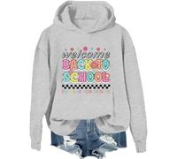 Sweat à capuche « Welcome Back To School » « Welcome Back To School » « Welcome Back To School » pour enseignants, gris, XL