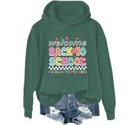 Sweat à capuche « Welcome Back To School » « Welcome Back To School » « Welcome Back To School » pour enseignants, Vert, 3XL