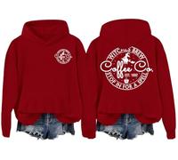 Sweat à capuche Witches Brew Coffee Halloween pour femmes Witches Brew Coffee Stop In For A Spell Hoodie, bordeaux, 3XL