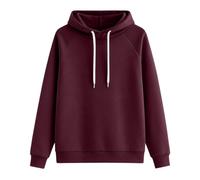 Sweat à capuche Y2K uni à manches longues pour homme 2026 Basic, Bordeaux