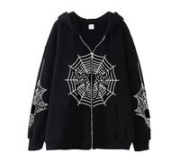Sweat À Capuche Y2K Veste pour Femme Hoodies Gothique Sweat À Capuche Y2K Streetwear Graphics Sweat-Shirt Slim Manteaux Full Zip Oversize Harajuku Jacket Mode Spiderman Unisexe Capuche