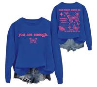 Sweat à capuche « You Are Enough Dear Person Behind Me », bleu marine, XL