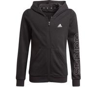Sweat à capuche zippé - ADIDAS - G Lin FZ HD - Noir / Blanc - Enfant - Manches longues 7-8 ans