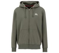Sweat à capuche zippé Basic Zip Hoody Small Logo Alpha Industries - Dark Olive XXL