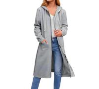 Sweat à Capuche zippé décontracté en Polaire for Femme Wateresty/Moraltrnte/Forcipower, Veste surdimensionnée en Polyester à Manches Longues(Gray,2XL)