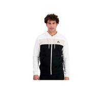 Sweat à capuche zippé en coton noir uni avec une coupe droite S