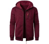 Sweat à capuche zippé en coton pour homme avec poche zippée, veste à capuche tendance à manches longues, pull à capuche classique de couleur unie, sweat à capuche confortable pour homme en hiver