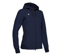 Sweat à capuche zippé femme Macron lyre Bleu S