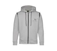 SWEAT À CAPUCHE ZIPPÉ GRIS CLAIR AVEC LOGO BOSS SAGGY TAPE L