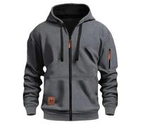 Sweat À Capuche Zippé Homme Personnalisé Jogging Mode Grande Taille Bonnet Veste Hiver Sweet Lot Classe Zip Capuch pour Sportswear Pull Homme Col Zippé Gris XXL