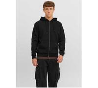 Sweat à capuche zippé - JACK & JONES - Noir - Manches longues - Coupe décontractée XXL