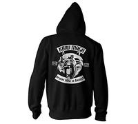 Sweat à capuche zippé Krav Maga Train Like a Beast Defence pour homme - Noir - Medium
