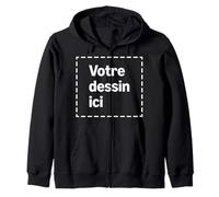 Sweat À Capuche Zippé Personnalisé avec Votre Image sur Le Devant