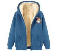 Sweat à capuche zippé pour femme - Coupe ample - Costume d'Halloween - Pull universitaire - Lanternes d'Halloween mignonnes en fourrure - Style décontracté - Pull graphique Y2K - Fantôme fin