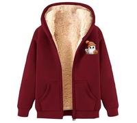 Sweat à capuche zippé pour femme - Coupe ample - Costume d'Halloween - Pull universitaire - Lanternes d'Halloween mignonnes en fourrure - Style décontracté - Pull graphique Y2K - Fantôme fin