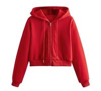 Sweat à capuche zippé pour femme - Léger - Veste à capuche - Pull en coton - Pull à capuche - Hauts Hilfiger - Veste de transition décontractée - Veste d'automne confortable - Veste de course ample