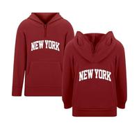 Sweat à capuche zippé pour garçon avec imprimé lettre et poches avant, idéal pour les activités scolaires et les sorties en plein air, en coton doux et résistant, disponible en plusieurs tailles de 3
