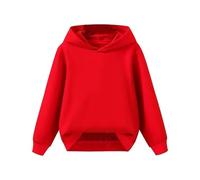 Sweat à capuche zippé pour garçons taille 8, enfants moyens et grands enfants, automne couleur unie, pull à capuche pour jeunes, sweat à capuche pour jeunes (rouge, 6-7 ans)
