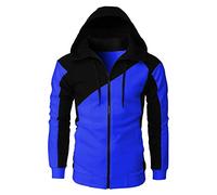 Sweat à capuche zippé pour homme - Sweat à capuche pour homme - Veste de sport pour femme - Veste softshell d'extérieur pour femme - Haut de sport pour femme - Hauts d'été confortables, bleu, L