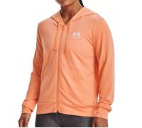 Under Armour Sweat à capuche zippé Rival Terry Orange Femme S