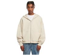 Sweat à capuche zippé - Urban Classics - 90's GT - Blanc cassé - 3XL - Homme XXXXL