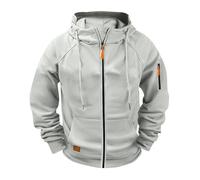 Sweat à Capuche Zipper Homme Couleur Unie légers Sport Hood Pull Manches Longues Chaud Décontracté Zip Automne Hiver Pull-over Hommes Cordon de Serrage Classique Pas Cher Hoody Mode Confortable