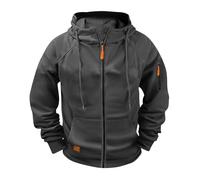 Sweat à Capuche Zipper Homme Couleur Unie légers Sport Hood Pull Manches Longues Chaud Décontracté Zip Automne Hiver Pull-over Hommes Cordon de Serrage Classique Pas Cher Hoody Mode Confortable