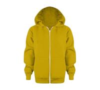 Sweat à Capuchon Garçon Zippé Veste de Survêtement en Coton à Capuche de Couleur Unie Garcon Fille Manteau Full Zip Hoodie Sweatshirt pour Enfants 3-12 Ans