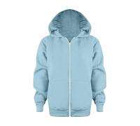 Sweat à Capuchon Garçon Zippé Veste de Survêtement en Coton à Capuche de Couleur Unie Garcon Fille Manteau Full Zip Hoodie Sweatshirt pour Enfants 3-12 Ans