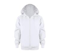Sweat à Capuchon Garçon Zippé Veste de Survêtement en Coton à Capuche de Couleur Unie Garcon Fille Manteau Full Zip Hoodie Sweatshirt pour Enfants 3-12 Ans
