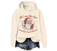 Sweat à manches longues avec inscription « He's On The List And It's Not Mine » avec inscription « He's On The List », Jaune crème-1, L