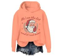 Sweat à manches longues avec inscription « He's On The List And It's Not Mine » avec inscription « He's On The List », Orange-1, L