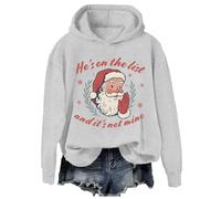 Sweat à manches longues avec inscription « He's On The List And It's Not Mine » avec inscription « He's On The List », Gris-1., L