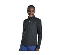 Sweat à manches longues Saucony Solstice à quart de zip noir pour femme, Taille M