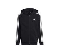 Sweat ADIDAS 3 Stripes FL Fullzip Hoody JR Noir - Enfant - Manches longues - Col capuche 7-8 ans