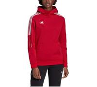 Sweat ADIDAS Tiro 21 Sweat Hoodie Rouge - Femme/Adulte - Manches longues - Col capuche XS