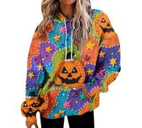Sweat Ado Fille avec Capuche Kawaii Sweatshirt Sweat Femme Sport Hiver Pull Hoodie Femme Sweet À Capuche Pull Femme Hiver Soldes Manga Vetement Déguisement Nonne Halloween Orange 5XL