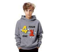 Sweat Ado Fille,Vetement Enfant Garcon,Sweat à Capuche imprimé Graphique pour garçon, Manches Longues, Pull décontracté pour Enfants, idéal pour Jouer et Aller à l'école. (Grey, 9-10 Years)