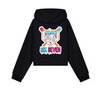 Sweat Ado GarçOn,Sweat Capuche Enfant,Sweat à Capuche Court pour Filles avec imprimé Tendance, idéal pour Les vêtements décontractés et Les activités de Plein air. (Black, 8-9 Years)