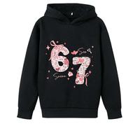 Sweat Ado GarçOn,Sweat Fille 14 Ans,Sweat-Shirt à Capuche en Polaire Douce et décontractée pour Filles, avec Poche, idéal pour Jouer et Aller à l'école. (Black, 7-8 Years)