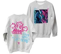 Sweat Arcane Jinx Inspiré | Design Géométrique, Mélange Coton Premium Streetwear Urbain Essentials (Gris,Grand)