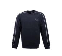 Sweat Armani Exchange - Réf. 6HZMAT-ZJ7RZ-1510. Couleur : Bleu, Bleu marine, Blanc. Détails. - Col rond. - Manches longues. - XXL