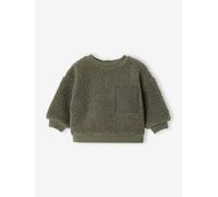 Sweat bébé en sherpa vert 12M(74CM)