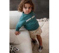 Sweat bébé personnalisable pressionné dos vert émeraude 6M(67CM)