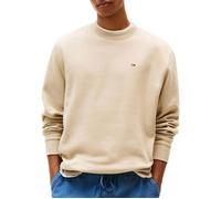 Tommy Jeans TJM Reg S Flag Crew Ext Dm0Dm20741 Sweat-Shirt à Enfiler, Beige (Gulf Sand), S Homme